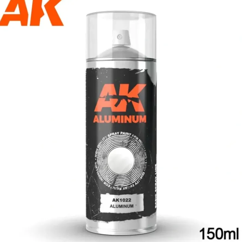 Paint<Aluminum Spray 150ml LTG AK-1022 - Miniature Marvels: Airplane Models & Painted Dice