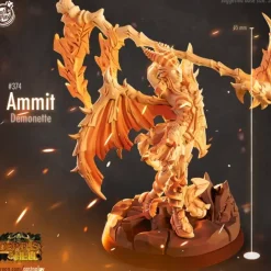 Miniature<Ammit Demonette - Miniature Marvels: Airplane Models & Painted Dice