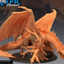 Miniature<Ancient Green Dragon - Miniature Marvels: Airplane Models & Painted Dice