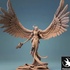 Miniature<Angelic Warrior - Miniature Marvels: Airplane Models & Painted Dice