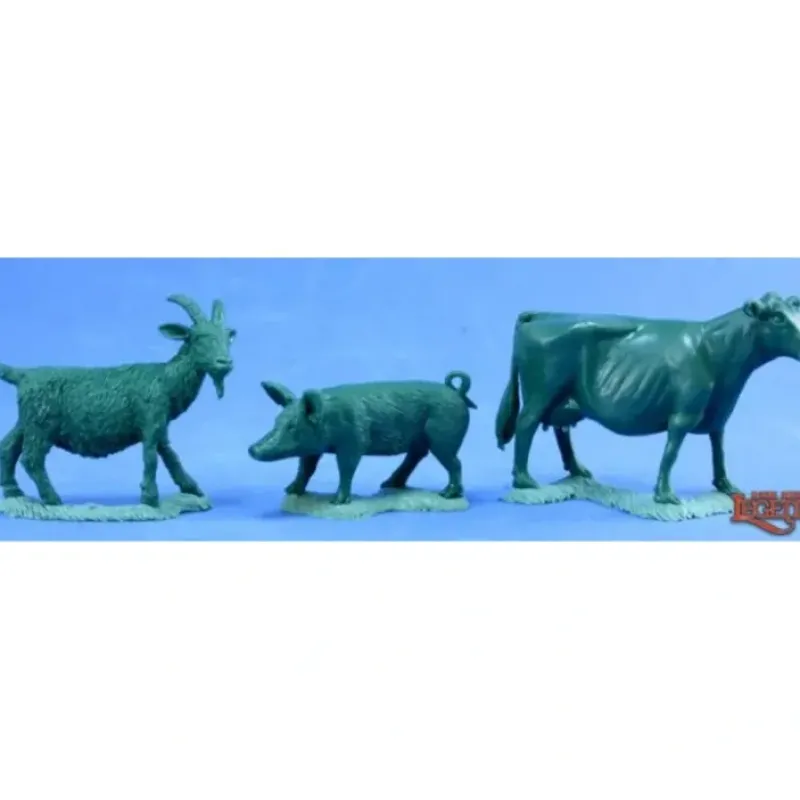 Miniature<Animal Companions (Goat, Pig, Cow): Dark Heaven Legends RPR 03719 - Miniature Marvels: Airplane Models & Painted Dice