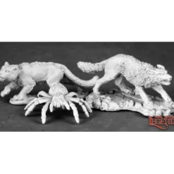 Miniature<Animal Companions II (Wolf, Cat, Spider): Dark Heaven Legends RPR 03499 - Miniature Marvels: Airplane Models & Painted Dice