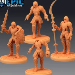 Miniature<Animated Armor Set - Miniature Marvels: Airplane Models & Painted Dice