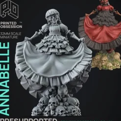 Miniature<Annabelle, Awakened Puppet Necromancer - Miniature Marvels: Airplane Models & Painted Dice