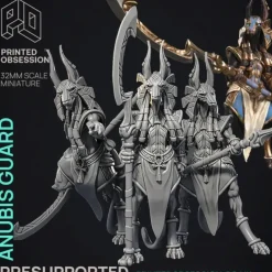 Miniature<Anubis Guard - Miniature Marvels: Airplane Models & Painted Dice
