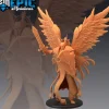 Miniature*Archangel With Sword & Shield - Miniature Marvels: Airplane Models & Painted Dice