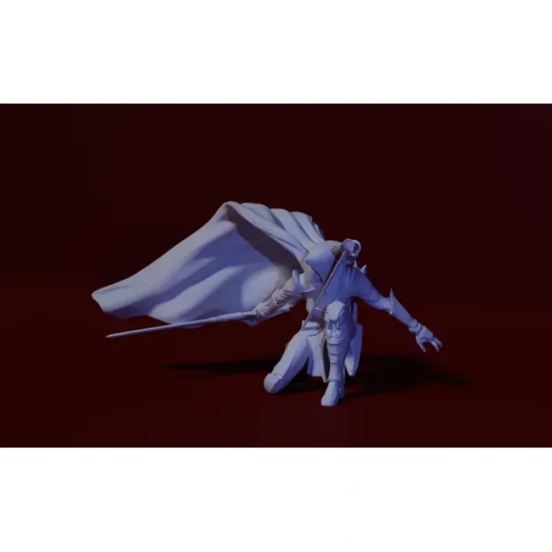 Miniature<Argent Conscript Crouching - Miniature Marvels: Airplane Models & Painted Dice