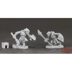 Miniature<Armored Goblin Spearman (2): Dark Heaven Legends RPR 03850 - Miniature Marvels: Airplane Models & Painted Dice
