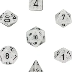 Dice<Artic Camo: Speckled Polyhedral Dice Set (7's) Set CHX 25311 - Miniature Marvels: Airplane Models & Painted Dice