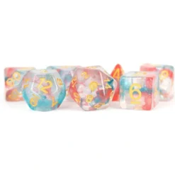 Dice<Astral Swell 16mm Poly Dice Set MET 720 - Miniature Marvels: Airplane Models & Painted Dice
