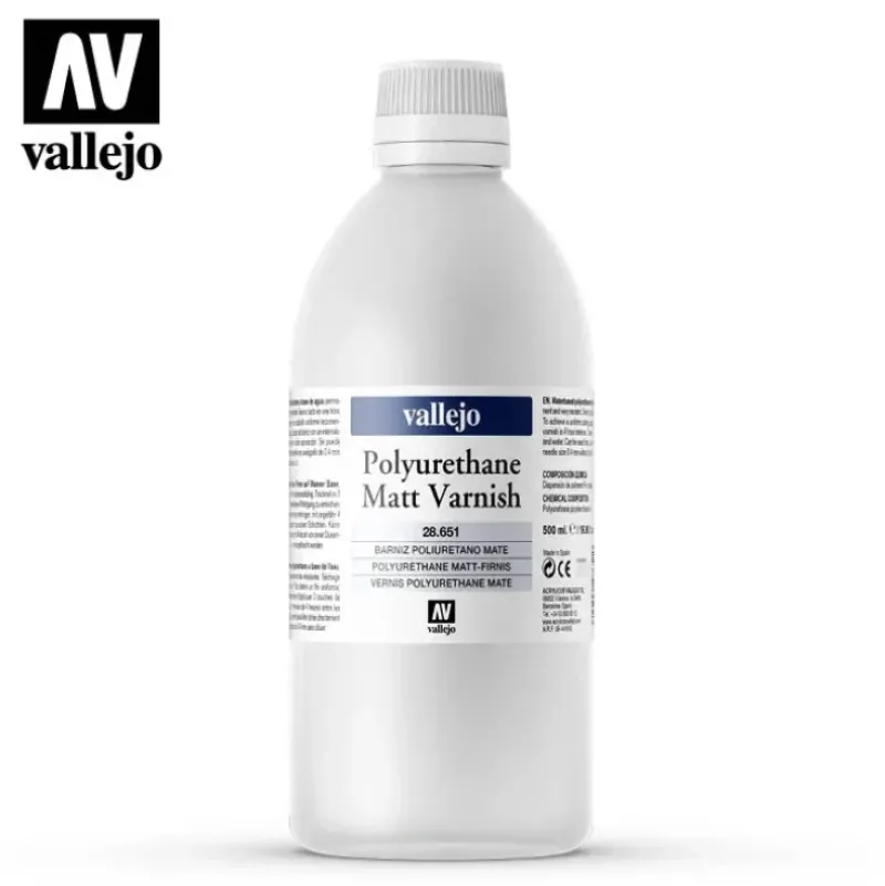 Shop All*Auxillary Products: Matt Polyurethane Varnish 500ml - Miniature Marvels: Airplane Models & Painted Dice