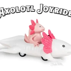 Egpull<Axolotl Joyride: Cute Pink Pull Back Car Racing Child Toy - Archie McPhee - Miniature Marvels: Airplane Models & Painted Dice