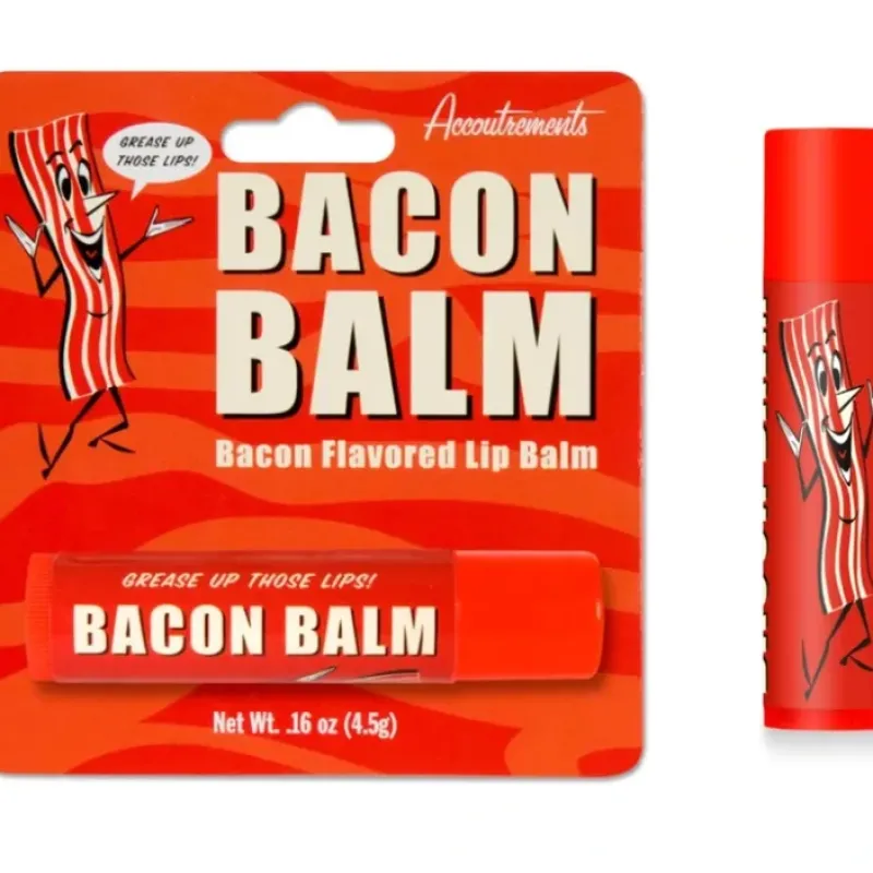 Egpull<BACON LIP BALM - You need this in your life! - Archie McPhee - Miniature Marvels: Airplane Models & Painted Dice