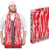 Egpull<BACON SCARF Large 71" Soft-Knit ~ Funny Gag Gift - Archie McPhee - Miniature Marvels: Airplane Models & Painted Dice