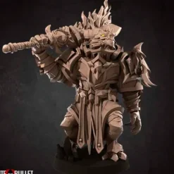 Miniature<Balzatar, fire sword - Miniature Marvels: Airplane Models & Painted Dice