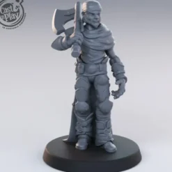 Miniature<Bandit Axe On Shoulder - Miniature Marvels: Airplane Models & Painted Dice