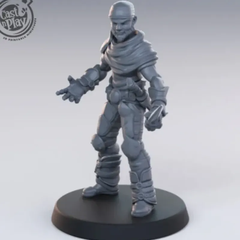 Miniature<Bandit With Dagger - Miniature Marvels: Airplane Models & Painted Dice
