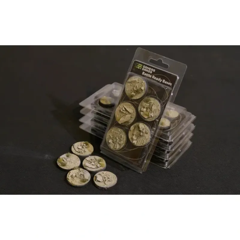 Shop All*Battle Ready Bases - Arid Steppe: Round 40mm (x5) LTG GSG-GGB-ASR40 - Miniature Marvels: Airplane Models & Painted Dice