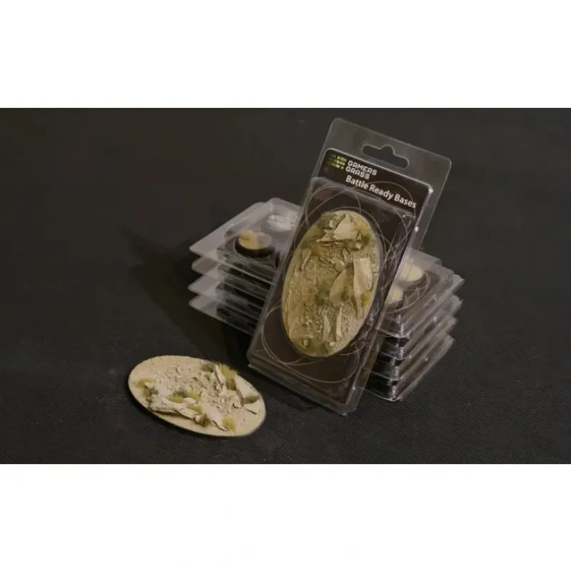 Shop All*Battle Ready Bases - Arid Steppe: Oval 105mm (x1) LTG GSG-GGB-ASO105 - Miniature Marvels: Airplane Models & Painted Dice