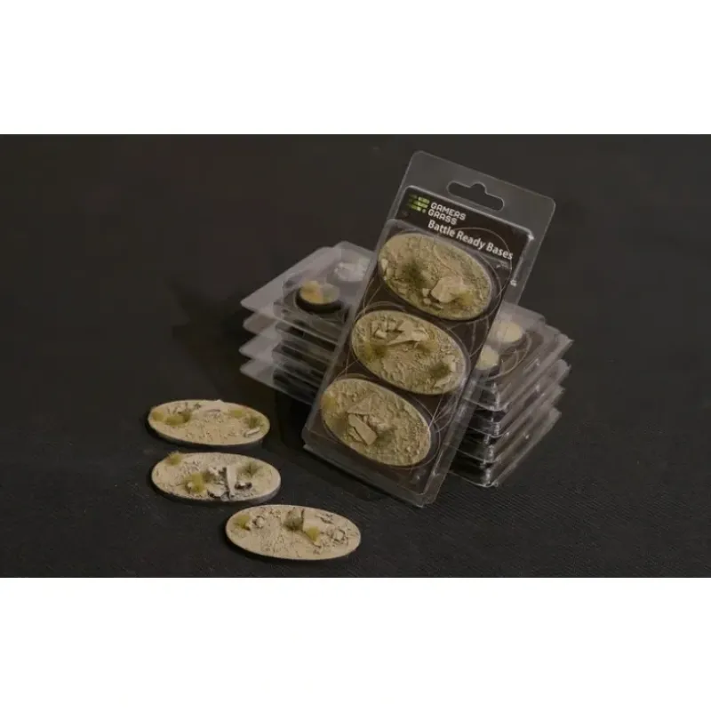 Shop All*Battle Ready Bases - Arid Steppe: Oval 75mm (x3) LTG GSG-GGB-ASO75 - Miniature Marvels: Airplane Models & Painted Dice