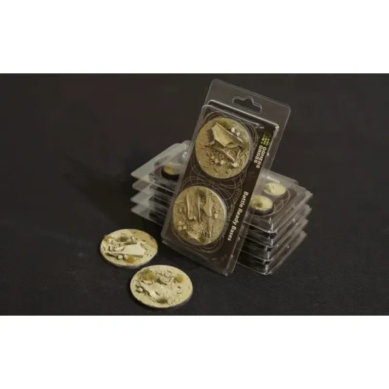Shop All*Battle Ready Bases - Arid Steppe: Round 60mm (x2) LTG GSG-GGB-ASR60 - Miniature Marvels: Airplane Models & Painted Dice