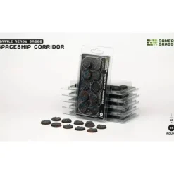 Shop All*Battle Ready Bases - Spaceship Corridor: Round 25mm (x10) LTG GSG-GGB-SPR25 - Miniature Marvels: Airplane Models & Painted Dice