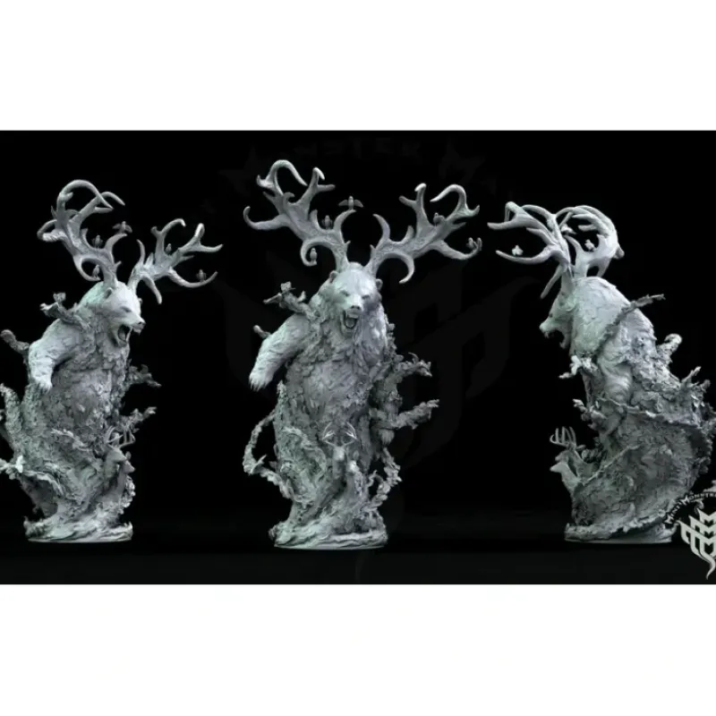 Miniature<Bear Spirit - Miniature Marvels: Airplane Models & Painted Dice