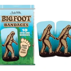 Egpull<BIGFOOT Sasquatch Bandages in Cute Collectible Tin - Band-Aids Archie McPhee - Miniature Marvels: Airplane Models & Painted Dice
