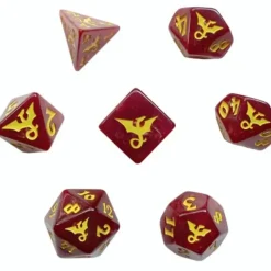 Shop All*Black Oak Workshop - Dragons - Red 7 Set of Dice - Miniature Marvels: Airplane Models & Painted Dice
