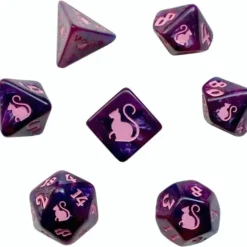 Shop All*Black Oak Workshop - Kitty Clacks - Cheshire 7 Set of Dice - Miniature Marvels: Airplane Models & Painted Dice