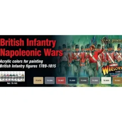 Shop All*Black Powder - Napoleonic British: British Napoleonic Paint Set (8) - Miniature Marvels: Airplane Models & Painted Dice