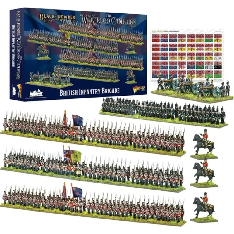Shop All*Black Powder Epic Battles- Waterloo: British Infantry Brigade - Miniature Marvels: Airplane Models & Painted Dice