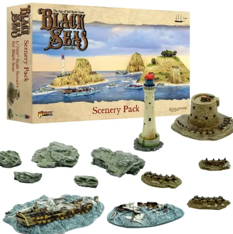 Shop All*Black Seas - All Fleets: Scenery pack (1770 - 1830) - Miniature Marvels: Airplane Models & Painted Dice