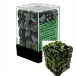 Dice<Black with White: Opaque d10 Dice Set (10's) CHX 26208 - Miniature Marvels: Airplane Models & Painted Dice