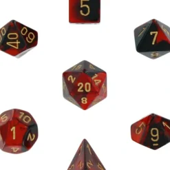 Dice<Black-Blue with Gold: Gemini 12d6 16mm Dice Set CHX 26635 - Miniature Marvels: Airplane Models & Painted Dice