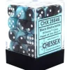 Dice<Black-Shell / White: Gemini 36d6 12mm Dice Block CHX 26846 - Miniature Marvels: Airplane Models & Painted Dice