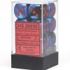 Dice<Black-Starlight / Red: Gemini 12d6 16mm Dice Block CHX 26658 - Miniature Marvels: Airplane Models & Painted Dice