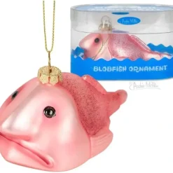 Egpull<BLOBFISH Ornament - Christmas Holiday Art Hand-Blown Glass Decor Archie McPhee - Miniature Marvels: Airplane Models & Painted Dice