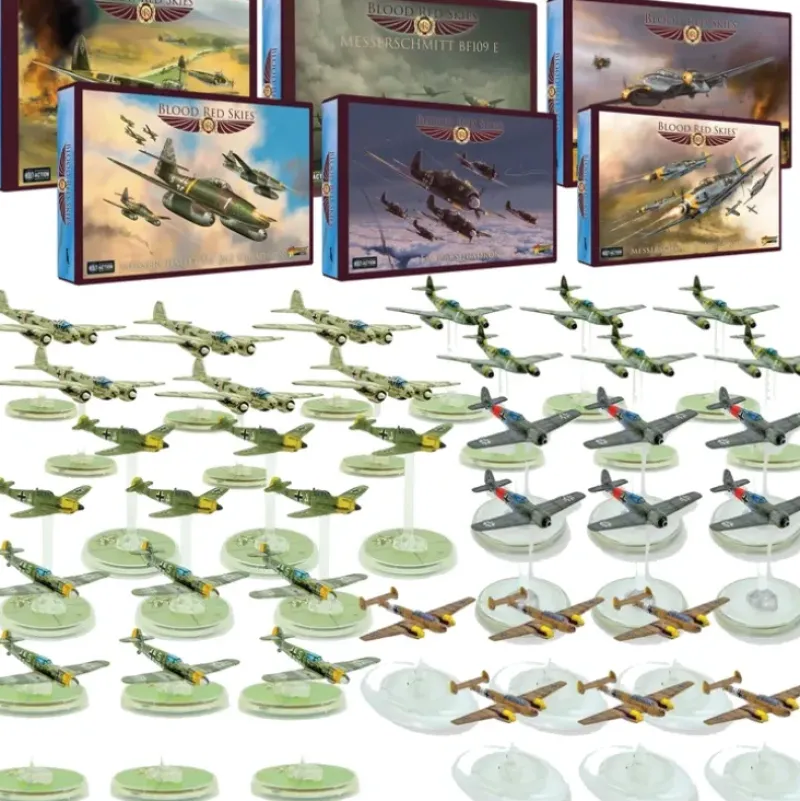 Shop All*Blood Red Skies - Luftwaffe Bundle - Miniature Marvels: Airplane Models & Painted Dice
