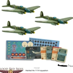 Shop All*Blood Red Skies - Luftwaffe: Heinkel He 111H Squadron - Miniature Marvels: Airplane Models & Painted Dice