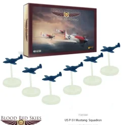 Shop All*Blood Red Skies - US Air Forces: P-51 D Mustang Squadron - Miniature Marvels: Airplane Models & Painted Dice