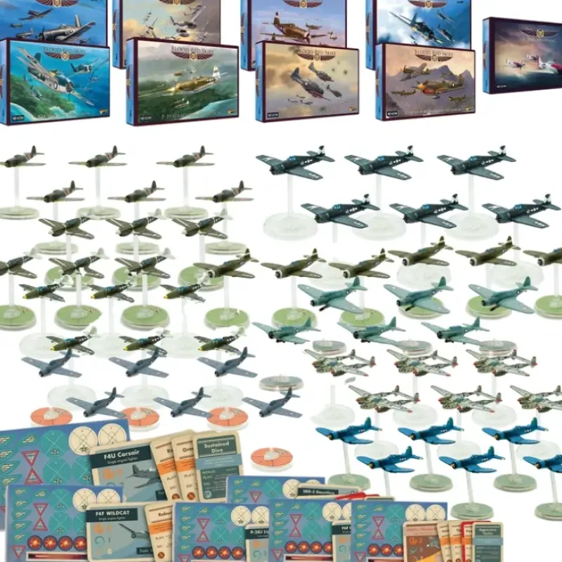 Shop All*Blood Red Skies - US Air Force Bundle - Miniature Marvels: Airplane Models & Painted Dice