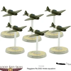 Shop All*Blood Red Skies: Reggiane Re.2002 Ariete Squadron - Miniature Marvels: Airplane Models & Painted Dice