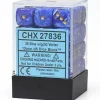Dice<Blue / Gold: Vortex 36d6 12mm Dice Block CHX 27836 - Miniature Marvels: Airplane Models & Painted Dice