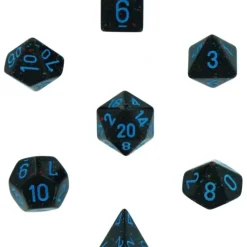 Dice<Blue Stars: Speckled Polyhedral Dice Set (7's) CHX 25338 - Miniature Marvels: Airplane Models & Painted Dice