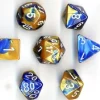 Dice<Blue-Gold / White: Gemini Polyhedral Dice Set (7's) CHX 26422 - Miniature Marvels: Airplane Models & Painted Dice