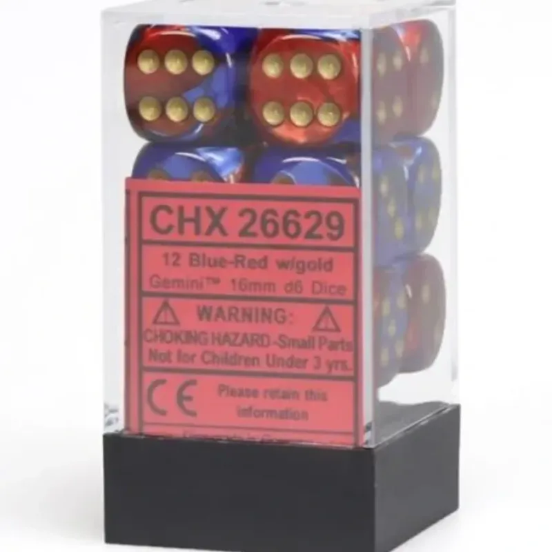 Dice<Blue-Purple / Gold: Gemini Polyhedral Dice Set (7's) CHX 26428 - Miniature Marvels: Airplane Models & Painted Dice