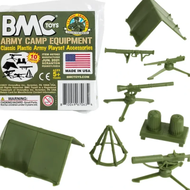 Airplane Model*BMC Toys 67063 Classic Plastic Army Men Camp Equipment - Miniature Marvels: Airplane Models & Painted Dice