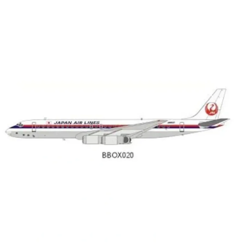Airplane Model*B-Models BBOX020 1:200 Japan Airlines DC-8-62 JA8037 - Miniature Marvels: Airplane Models & Painted Dice