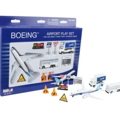 Airplane Model*Boeing Commercial Airport Playset - Miniature Marvels: Airplane Models & Painted Dice